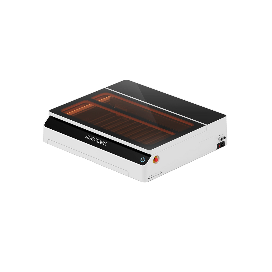 A white and black AUBER-SRU desktop UV light sterilizer with a transparent lid showing an orange-amber interior, photographed on a clean white background.