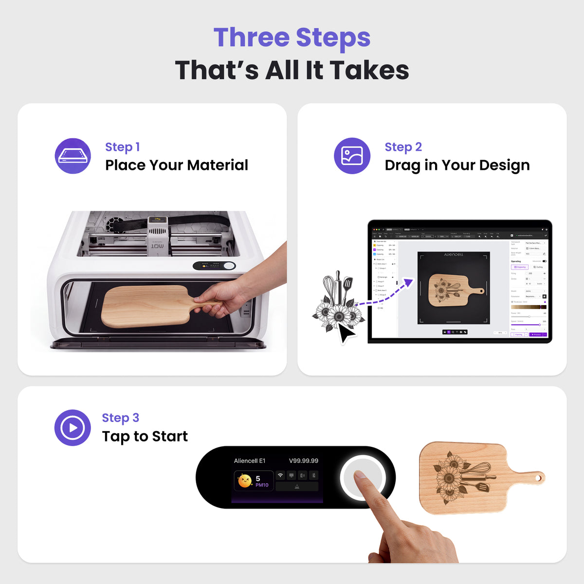 Aliencell E1 Diode Laser Cutter and Engraver