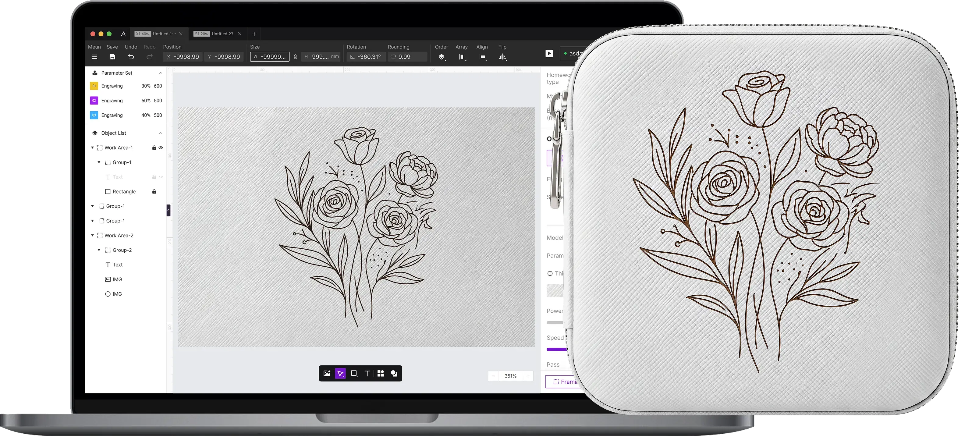 Aliencell X1 engraving preview 1