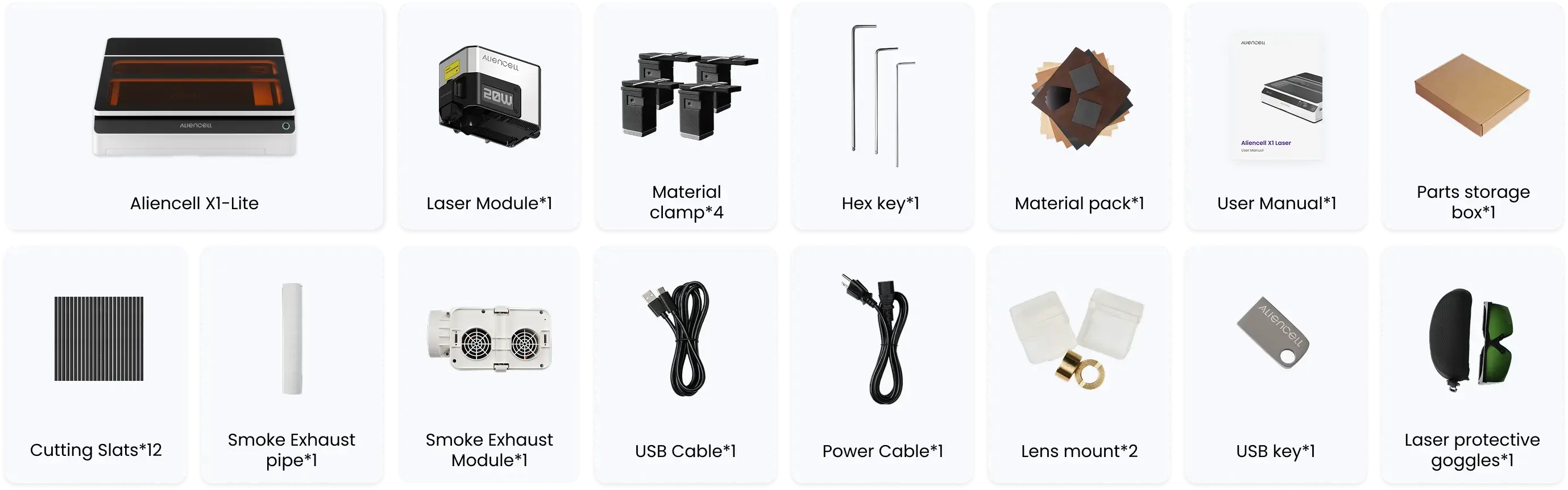 What's included with Aliencell X1 Lite