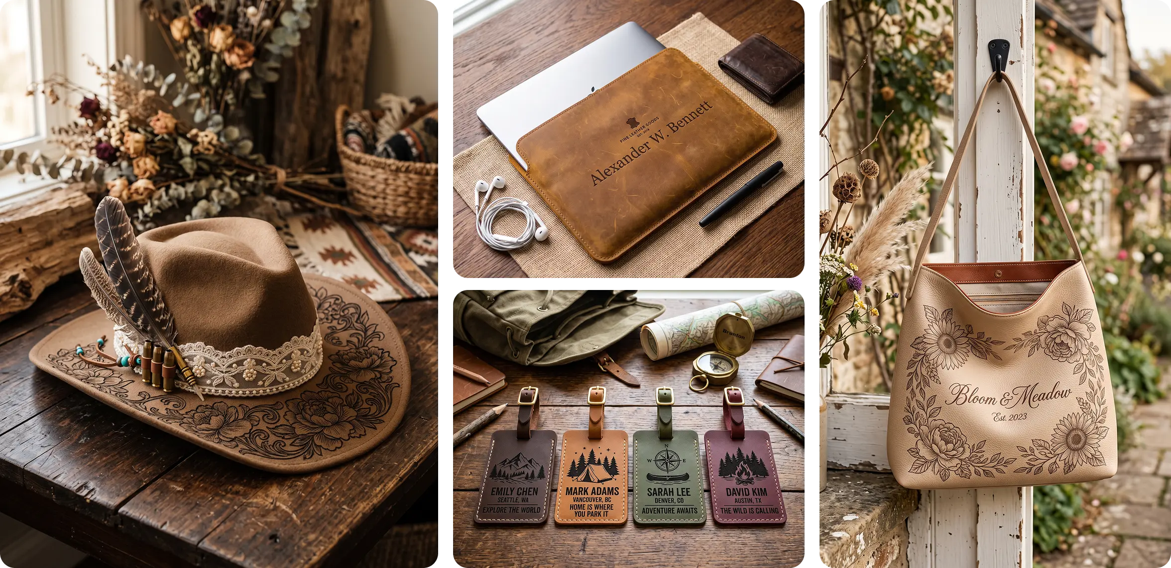 Leather projects made with Aliencell X1