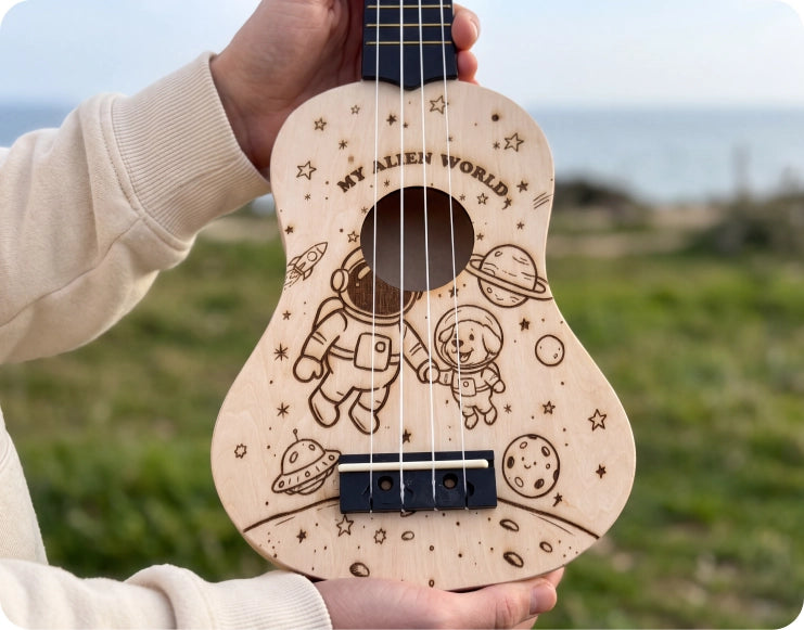 Personalized engraved ukulele