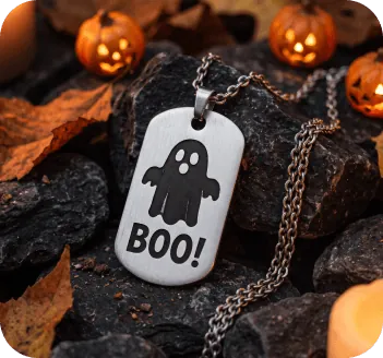 Engraved Halloween metal sign