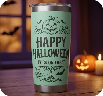 Halloween engraved tumbler