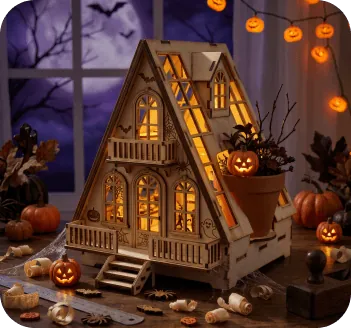 Wooden Halloween house