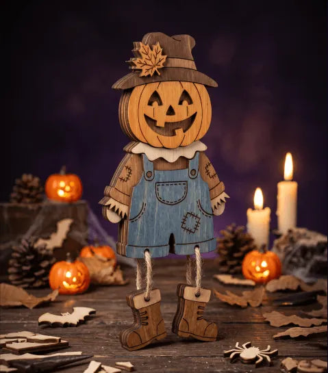 Halloween pumpkin scarecrow