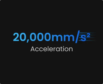 20,000mm/s² Acceleration